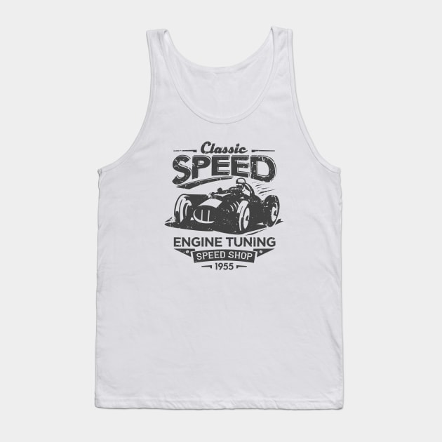 Classic Speed Shop Tank Top by SilverfireDesign